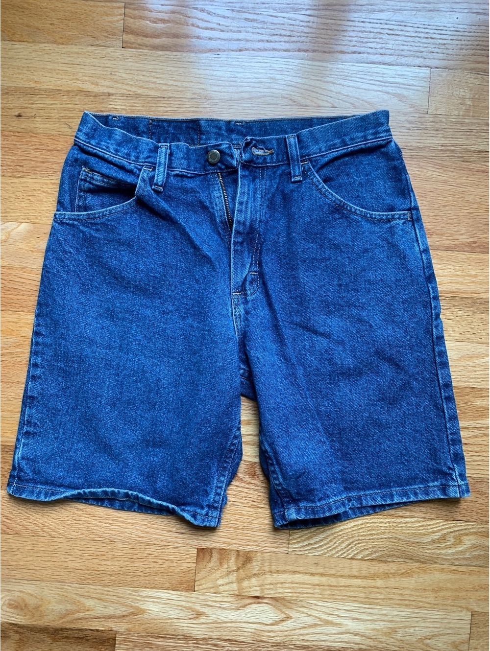 Wrangler Blue Denim Shorts relaxed fit Grunge